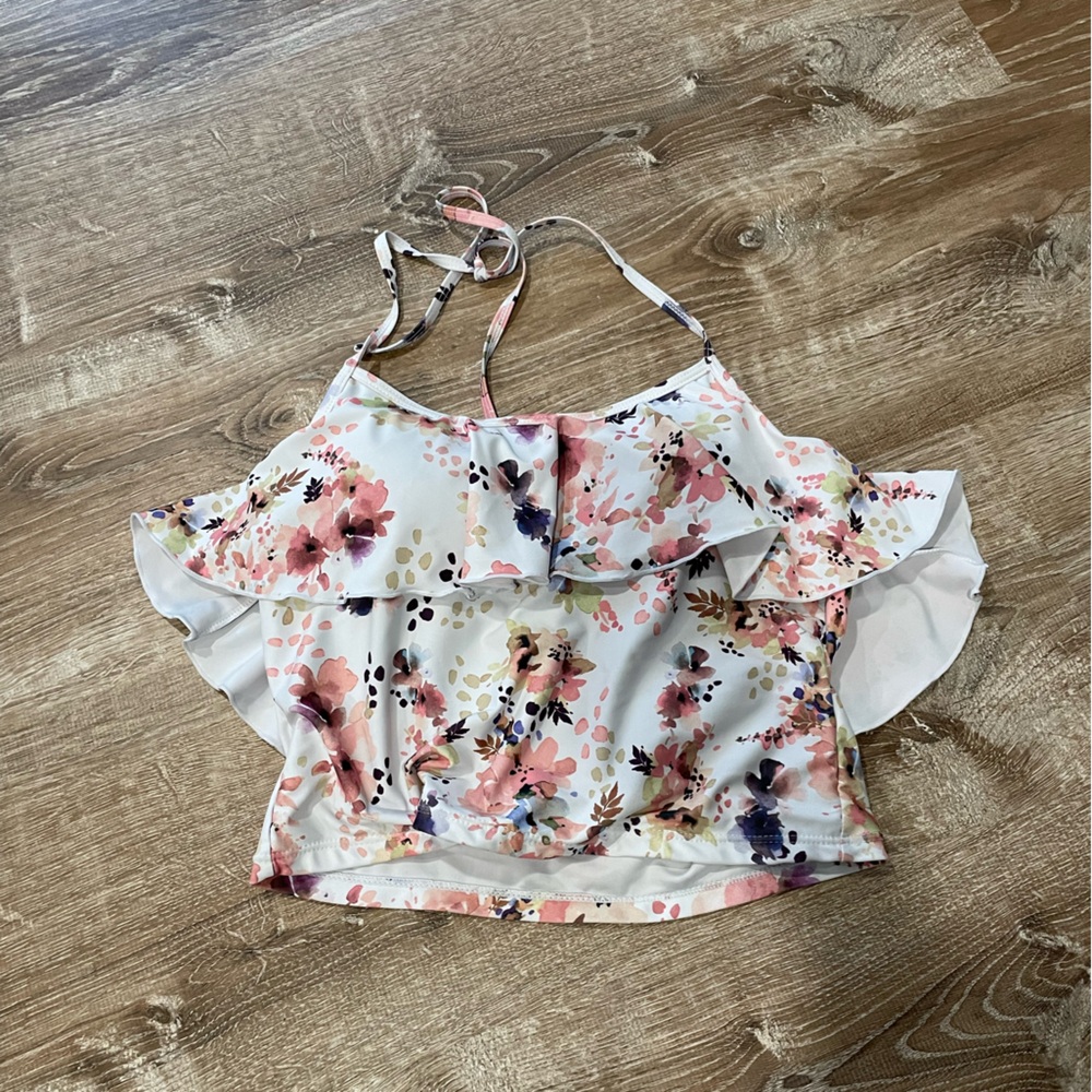Janela Bay Floral Crop Swimming Suite Top